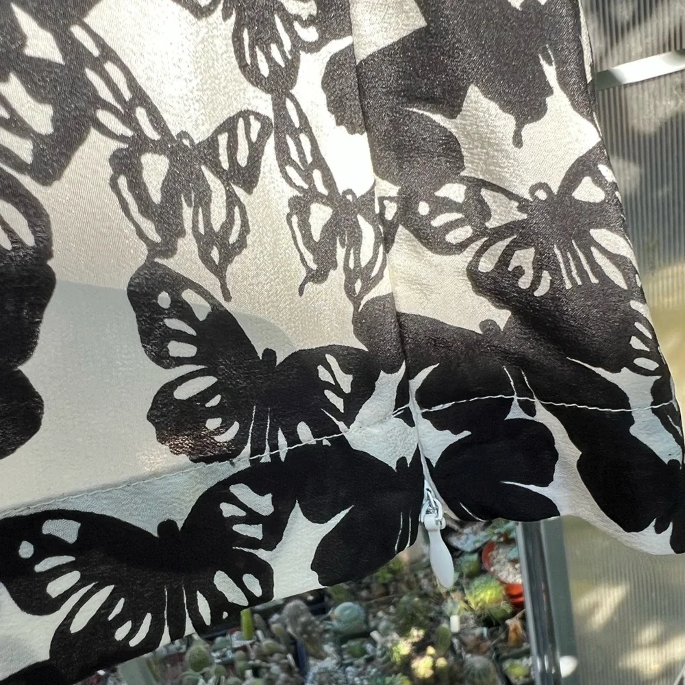 100% Silk Butterfly Top szS - Picture 7 of 15